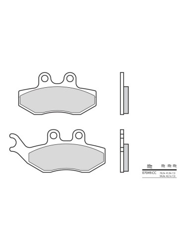 Plăcuțe de frână BREMBO Scooter Carbon Ceramic - 07049CC