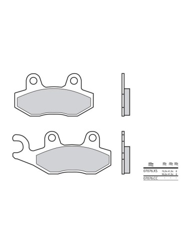 Plăcuțe de frână BREMBO Scooter Carbon Ceramic - 07076CC