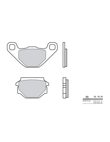 BREMBO Scooter Carbon Ceramic Brake pads - 07015CC