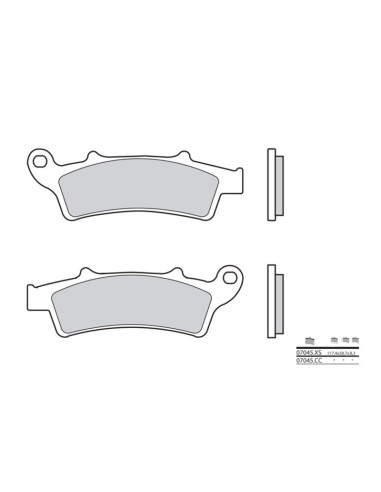 BREMBO Scooter Carbon Ceramic Brake pads - 07045CC