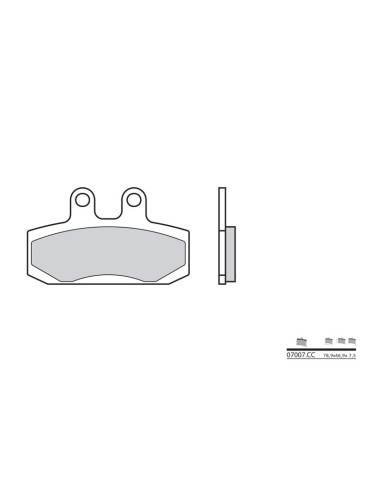 BREMBO Scooter Carbon Ceramic Brake pads - 07007CC