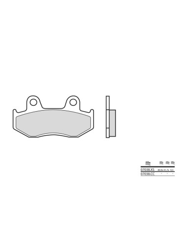 BREMBO Scooter Carbon Ceramic Brake pads - 07038CC