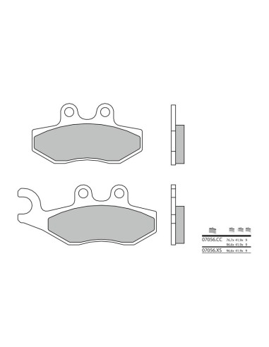 BREMBO Scooter Carbon Ceramic Brake pads - 07056CC