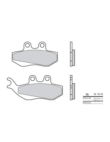 BREMBO Scooter Carbon Ceramic Brake pads - 07012CC