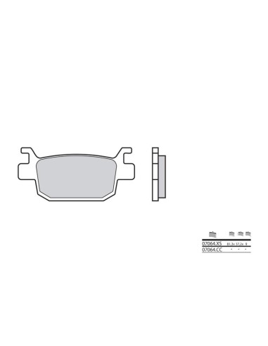 BREMBO Scooter Carbon Ceramic Brake pads - 07064CC