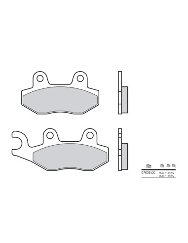 Plăcuțe de frână BREMBO Scooter Carbon Ceramic - 07035CC
