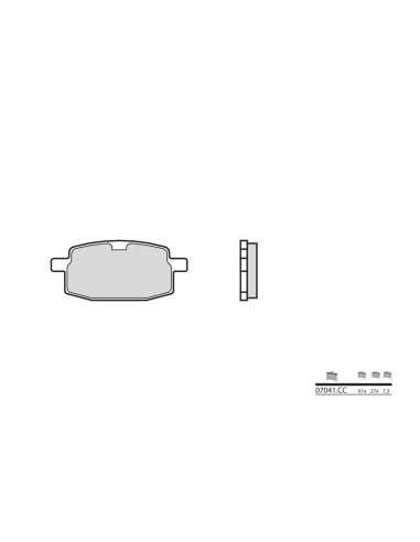 Plăcuțe de frână din carbon ceramică pentru scuter BREMBO - 07041CC