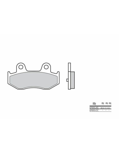 BREMBO Scooter Sintered Metal Brake pads - 07055XS