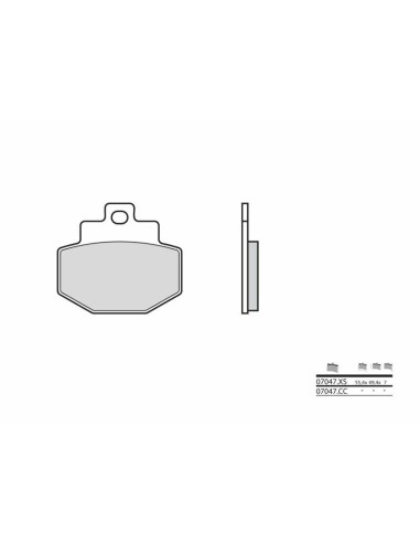 Plăcuțe de frână din metal sinterizat pentru scuter BREMBO - 07047XS