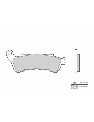 BREMBO Scooter Sintered Metal Brake pads - 07063XS