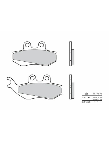 BREMBO Scooter Sintered Metal Brake pads - 07012XS