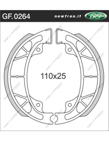 NEWFREN GF Organic Brake Shoes - GF0264