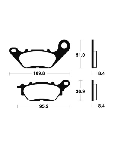 TECNIUM Scooter Organic Brake pads - ME358