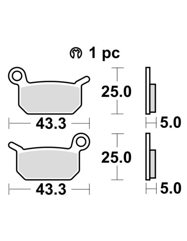 BRAKING Off-Road/ATV Sintered Metal Brake pads - 897CM44