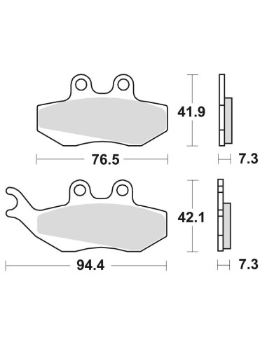 BRAKING Stradă/Scuter/Off-Road/ATV Plăcuțe de frână semi-metalice - 770SM1