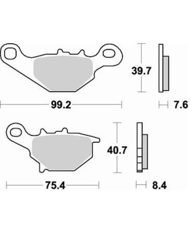 BRAKING Stradă/Scuter/Off-Road/ATV Plăcuțe de frână semimetalice - 785SM1