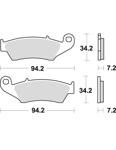 BRAKING Street/Scooter/Off-Road/ATV Semi-Metallic Brake pads - 772SM1