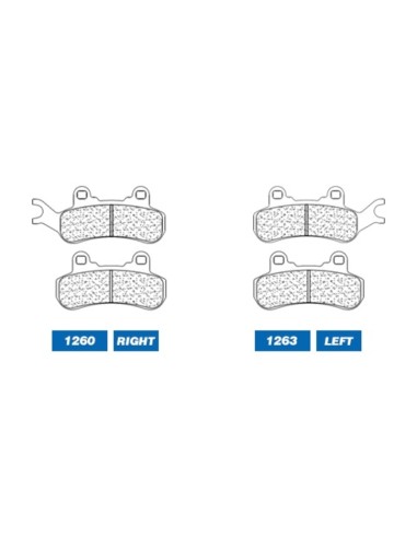 CL BRAKES ATV Sintered Metal Brake pads - 1260ATV1