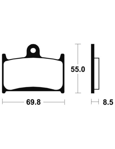 Plăcuțe de frână din metal sinterizat TECNIUM - MTR124