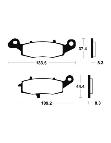 Plăcuțe de frână din metal sinterizat TECNIUM - MTR204