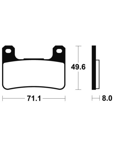 Plăcuțe de frână din metal sinterizat TECNIUM - MTR306