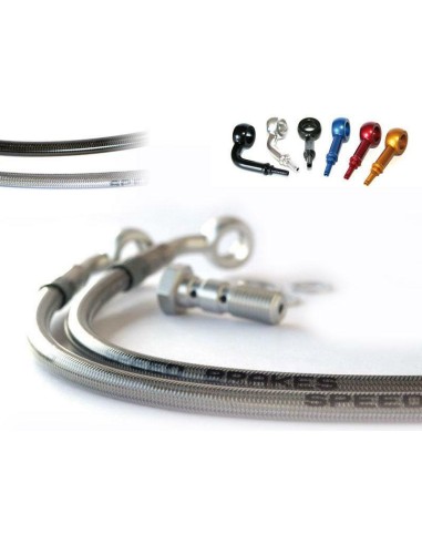 SPEEDBRAKES Aviation Clutch Hose Stainless Steel/Silver Banjo