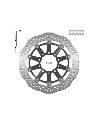 NG BRAKE DISC de frana flotant petal - 1701XG