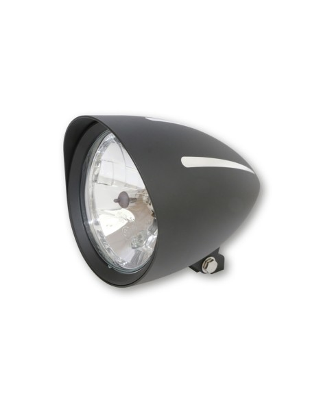 HIGHSIDER pro 5 3/4 Inch Headlight Classic 1 Extreme H4 Black, E-Approved (1pc)
