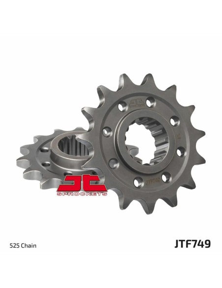 JT SPROCKETS Pinion față standard din oțel 749 - 525