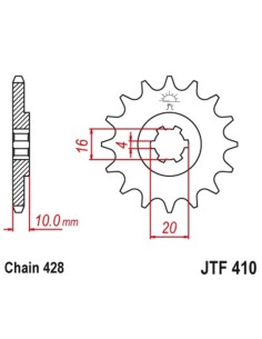 JT SPROCKETS Pinion față... 2