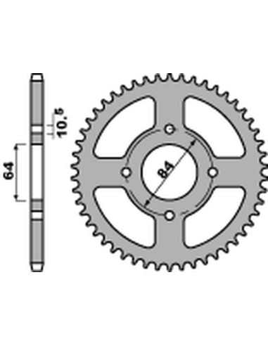 Pinion standard din oțel PBR 4302 - 520