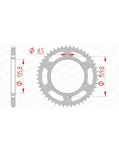 AFAM Steel Standard Rear Sprocket 35304 - 520