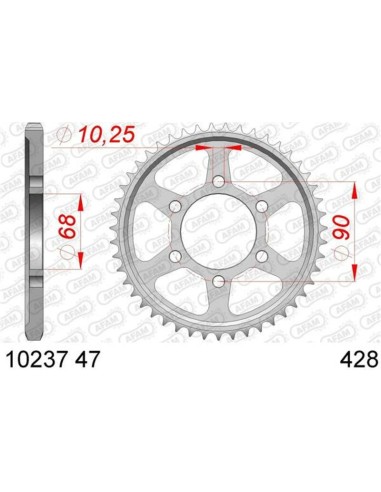 Pinion standard din oțel AFAM 10237 -...