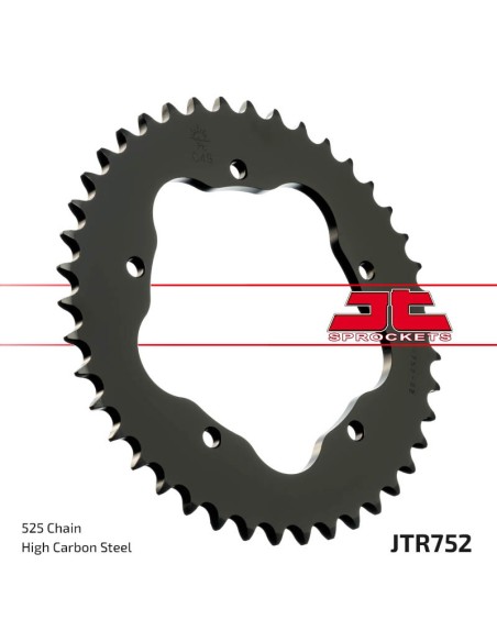 JT SPROCKETS Pinion standard din oțel 752 - 520