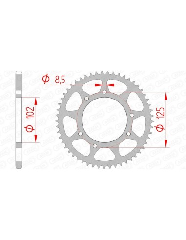 AFAM Steel Standard Rear Sprocket 41100 - 420