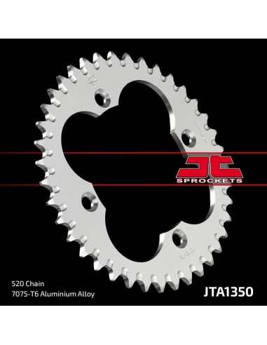 JT SPROCKETS Aluminium Ultra-Light Rear Sprocket 1350 - 520