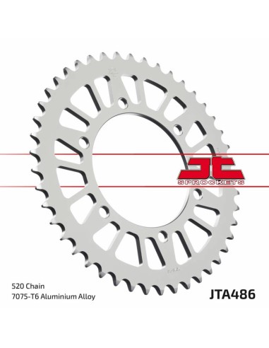 JT SPROCKETS Pinion spate ultra-ușor din aluminiu 486 - 520 negru