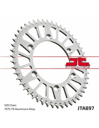 JT SPROCKETS Racelite Aluminium Black Rear Sprocket 897 - 520
