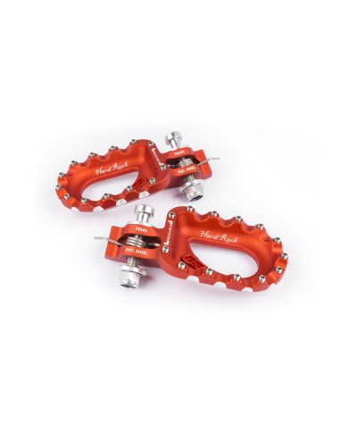 S3 Hard Rock Footrests Aluminium Orange