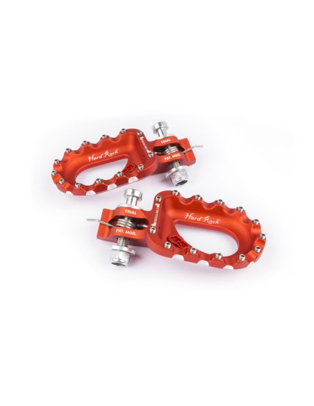 S3 Hard Rock Footrests Aluminium Orange