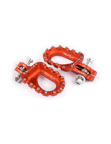 S3 Hard Rock Footrests Aluminium Orange