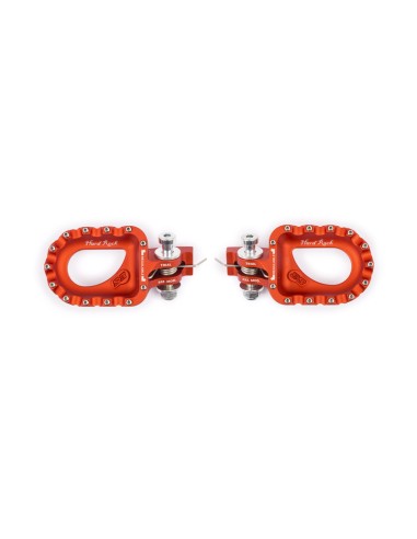 S3 Hard Rock Footrests Aluminium Orange