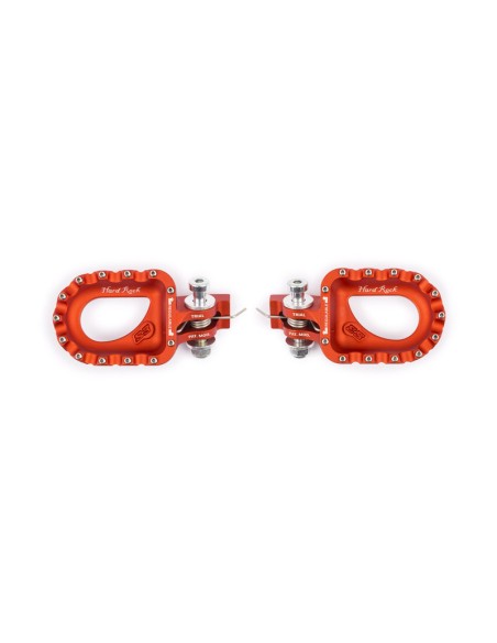 S3 Hard Rock Footrests Aluminium Orange