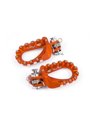 S3 Hard Rock Enduro Footrests Aluminium Orange