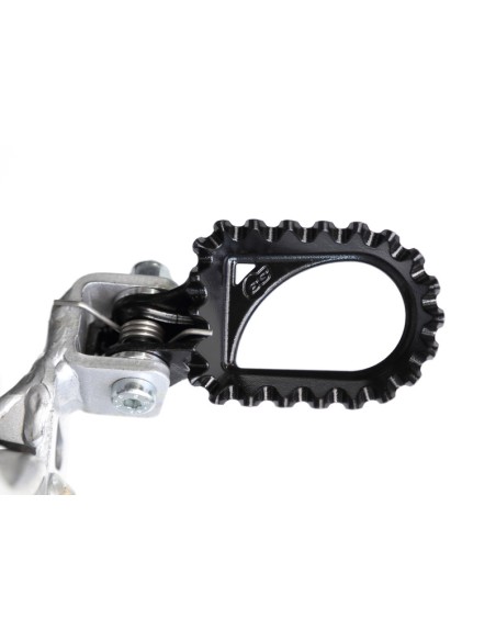 S3 Hard Rock Footrests +10mm Rear Position Steel Black