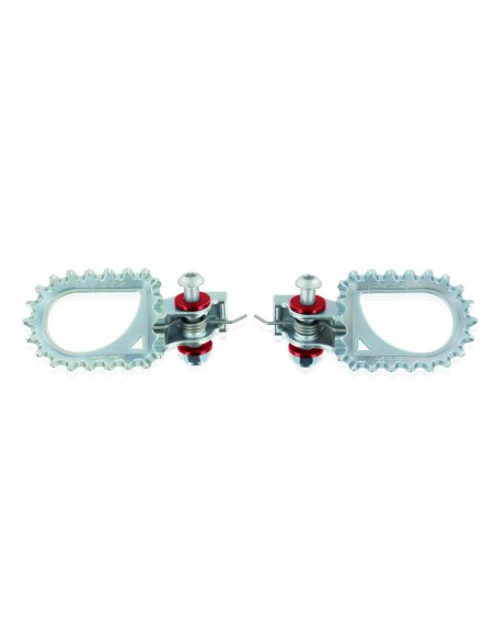 S3 Hard Rock Footrests Central Position Steel Silver