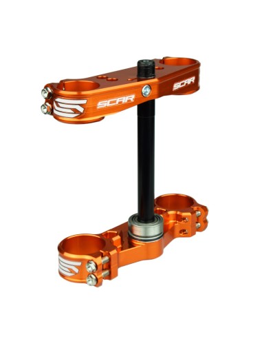 SCAR Triple Clamp Offset 22mm orange