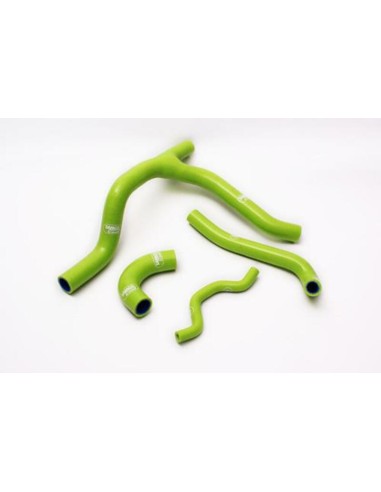 SAMCO Radiator Hoses - 4 Kawasaki KX250F Green