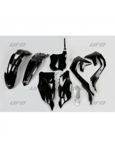 UFO Plastic Kit Black Kawasaki KX450