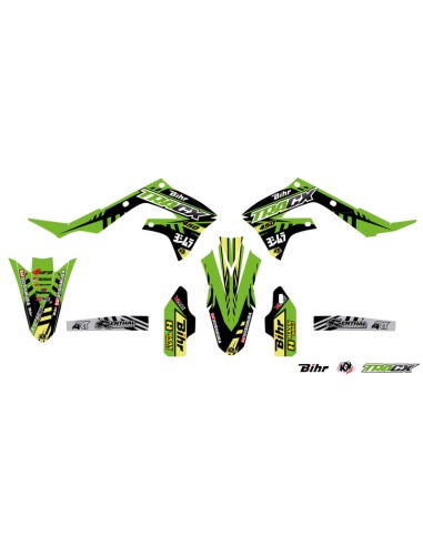 UFO Plastic & Graphic Kit OEM Color Kawasaki KX450